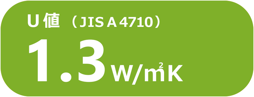 H-7等級（U値＝1.3W/㎡K）